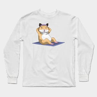 Hamster Fitness Sit ups Sports Long Sleeve T-Shirt